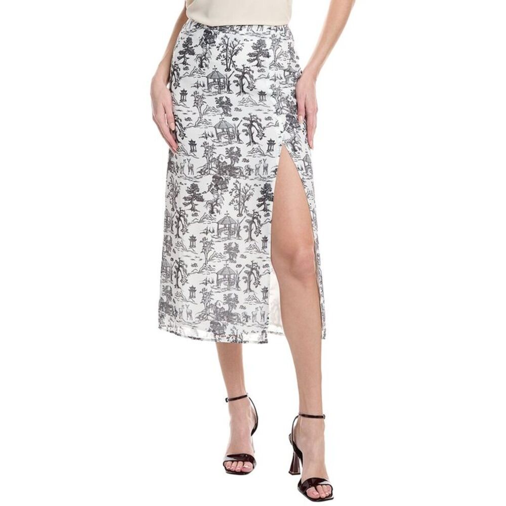 Serenette Womens  Midi Skirt, White